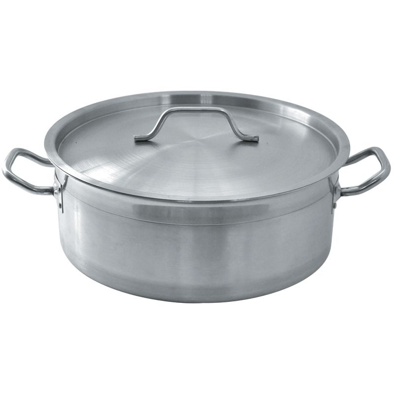 Кастрюля-котел c крышкой,низкая, 10л (32*12) сталь 18/0,серия "Kitchen Staff"  P.L.-Proff Cuisine