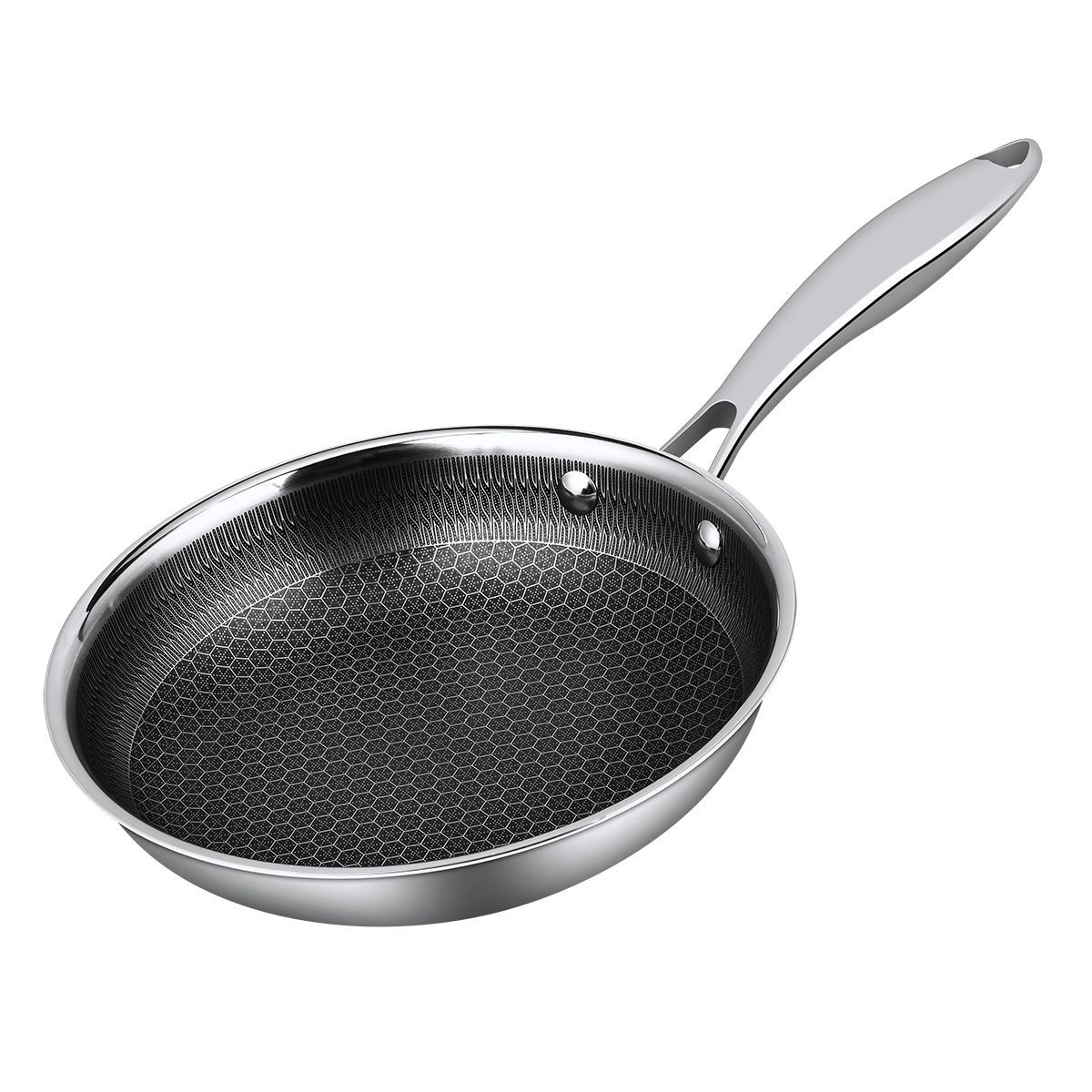 Сковорода d=28/21.5 см, h=4.5cм, "Honeycombs", нерж. 3-х слойная, Индукция,  P.L. - ProffCuisine