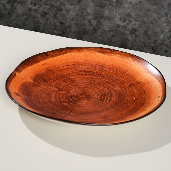 Тарелка d=27 см, фарфор P.L. cерия  WOOD-FUSION