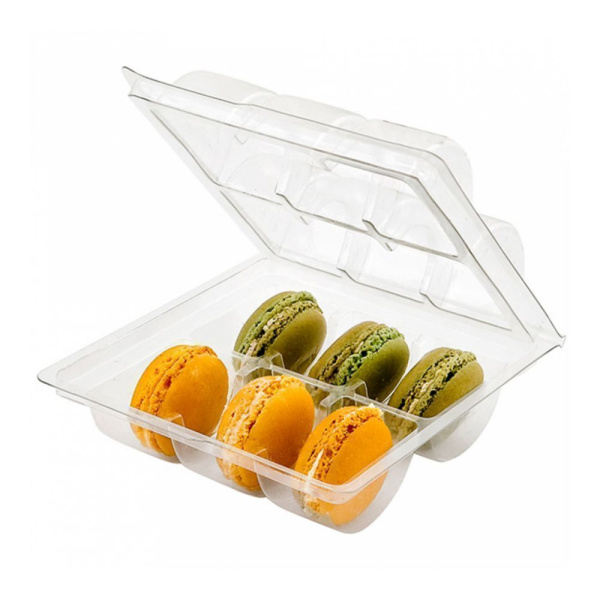 Упаковка с отделениями для 6 макарон/печенья/конфет, 13,5*12,7*5 см, РЕТ, Garcia de Pou