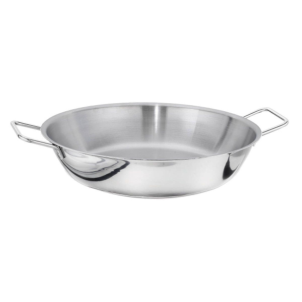 Сковорода для паэльи с двумя ручками 24*5,5 см,2,3л нержавеющая сталь 18/10