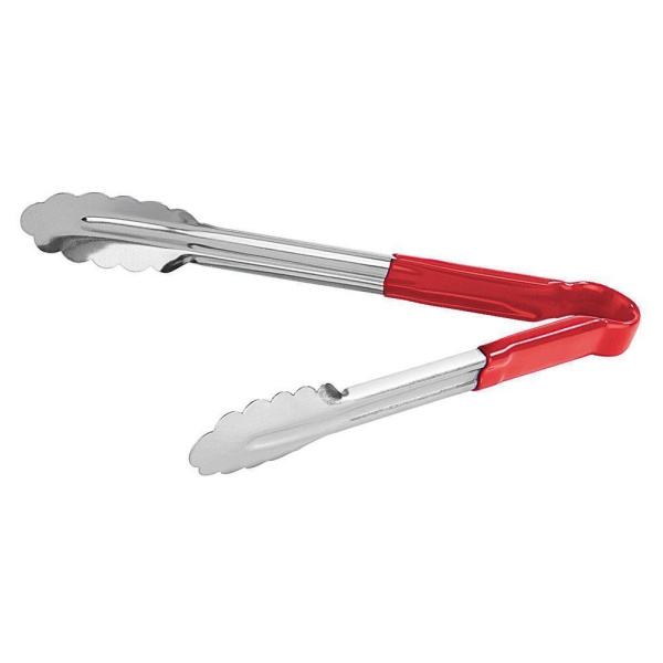 Щипцы для гриля с красной силиконовой ручкой 30 см,   PL Proff Cuisine